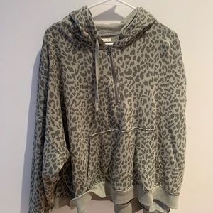 Cheetah quarter zip